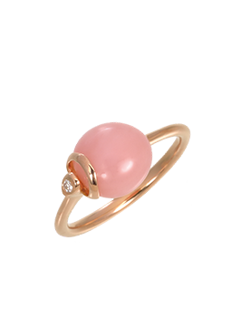 K18PG Pink Opal Ring