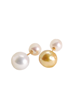 K18YG South Sea Pearl  Pierced Earring
