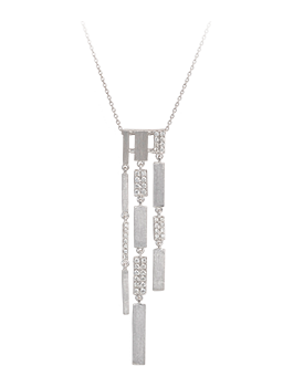 K18WG Diamond Pendant