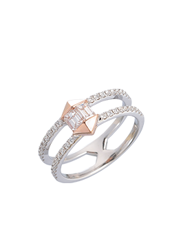 K18PG / WG Diamond Ring