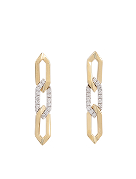 K18YG/WG Diamond Pierced Earrings