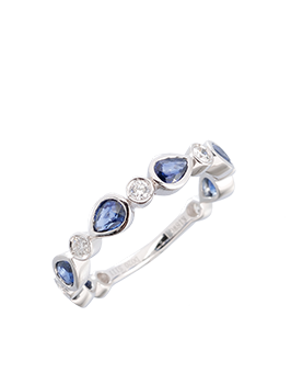 K18WG Sapphire Ring