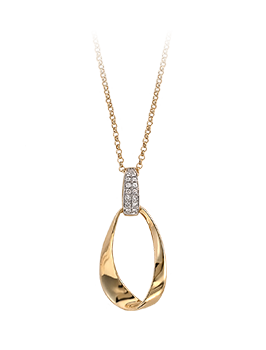 K18YG Diamond Pendant 