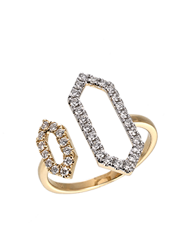 K18YG Diamond Ring