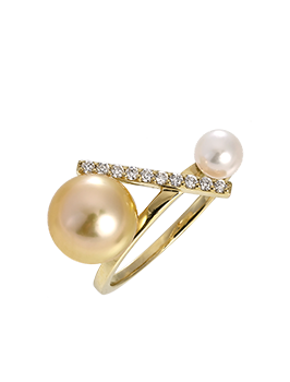 K18YG South Sea Pearl Akoya Pearl Ring