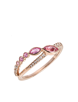 K18PG Pink Sapphire Ring