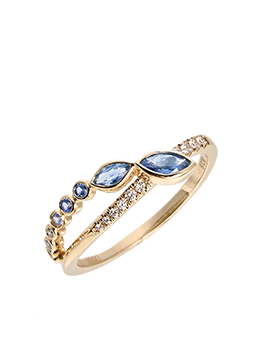 K18YG Blue Sapphire Ring