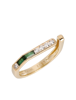 K18YG Emerald Ring