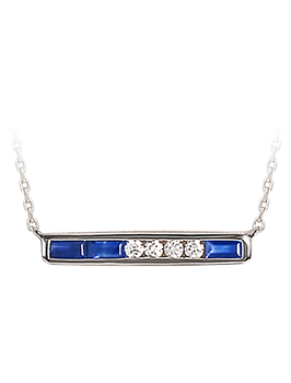 K18WG Blue Sapphire Necklace