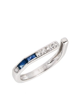 K18WG Blue Sapphire Ring