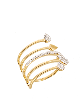 K18YG Diamond Ring