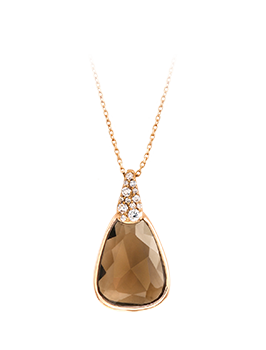 K18PG Smoky Quartz Pendant