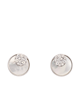 K18WG Shell Pierced Earrings