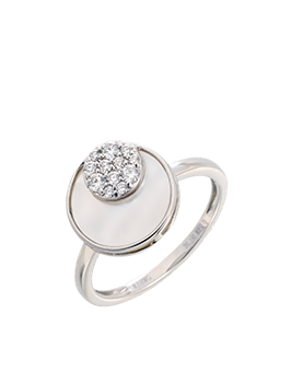 K18WG Shell Ring