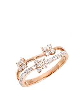 K18PG Diamond Ring