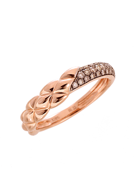 K18PG Brown Diamond Ring