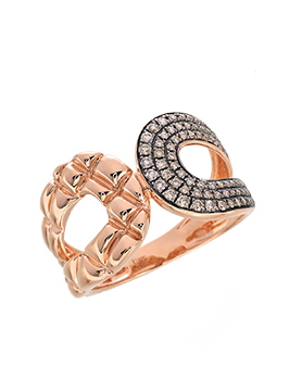 K18PG Brown Diamond Ring