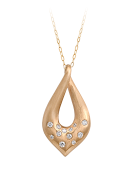 K18YG Diamond Pendant
