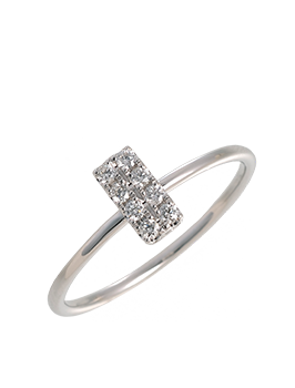 K18WG Diamond Ring