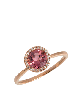 K18PG Pink Tourmaline　Ring